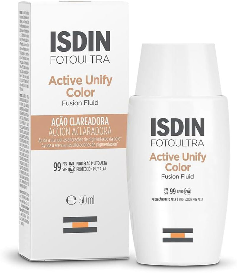Protetor Solar Facial Foto Ultra Isdin Active Unify Color FPS 99 - 50ml