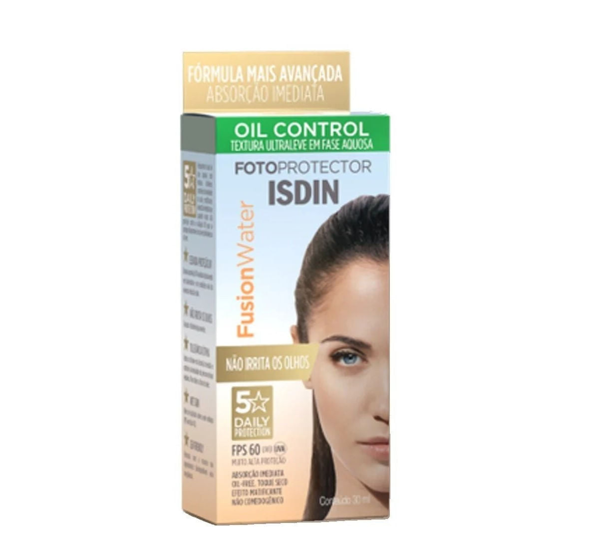 Isdin Protetor Solar Facial Fusion Water Oil Control FPS60 30ml