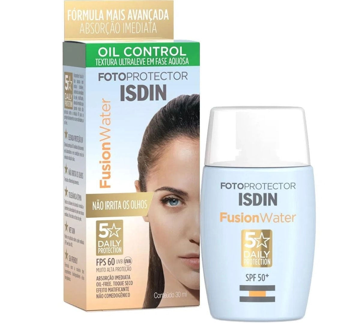 Isdin Protetor Solar Facial Fusion Water Oil Control FPS60 30ml