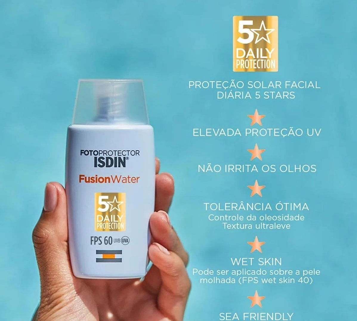 Isdin Protetor Solar Facial Fusion Water Oil Control FPS60 30ml