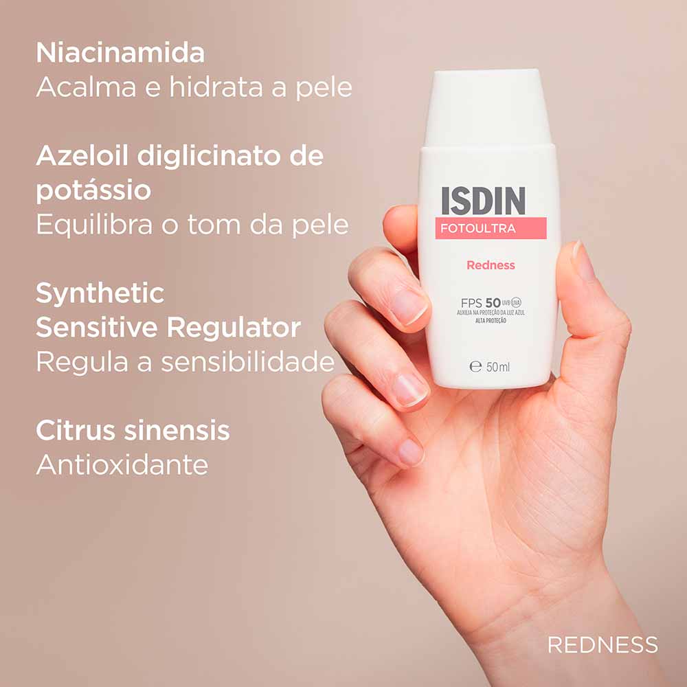 Protetor Solar Isdin Redness FotoUltra FPS50 50ml